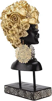 Handcrafted African Woman Head Statue