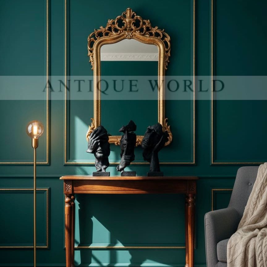 Modern Matte Black Three Wise Monkeys Statue Set (Hear, Speak, See No Evil) ( Set of 3 )