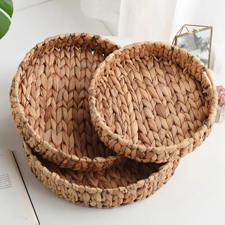 Rattan Wicker Handwoven Fruit Basket ( Set of 3 )