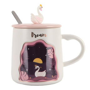 Ceramic Mug,Embossed Animal Cup Cartoon Cup Coffee Cup