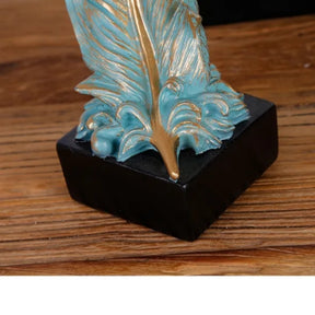 1 Piece Feather Sculpture Office Decoration