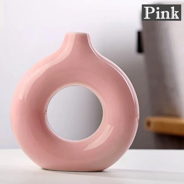 Donut Shaped Vase Decor