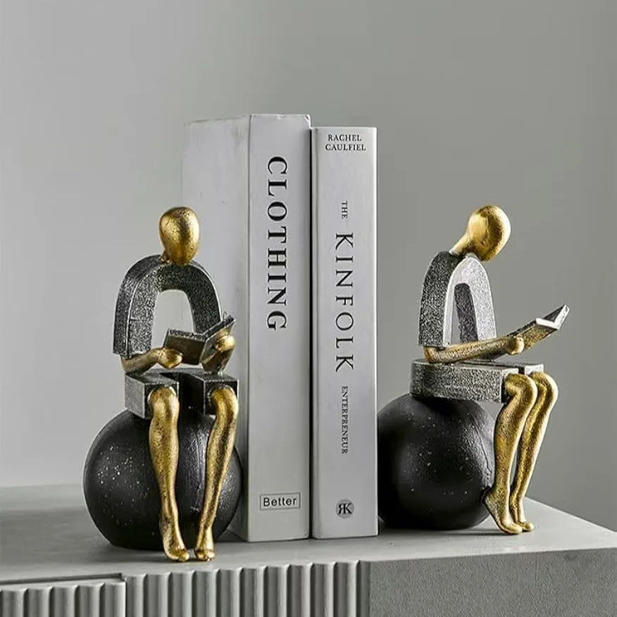 Modern Decorative Abstract Reading Figure Sculpture