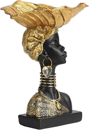 Handcrafted African Woman Head Statue