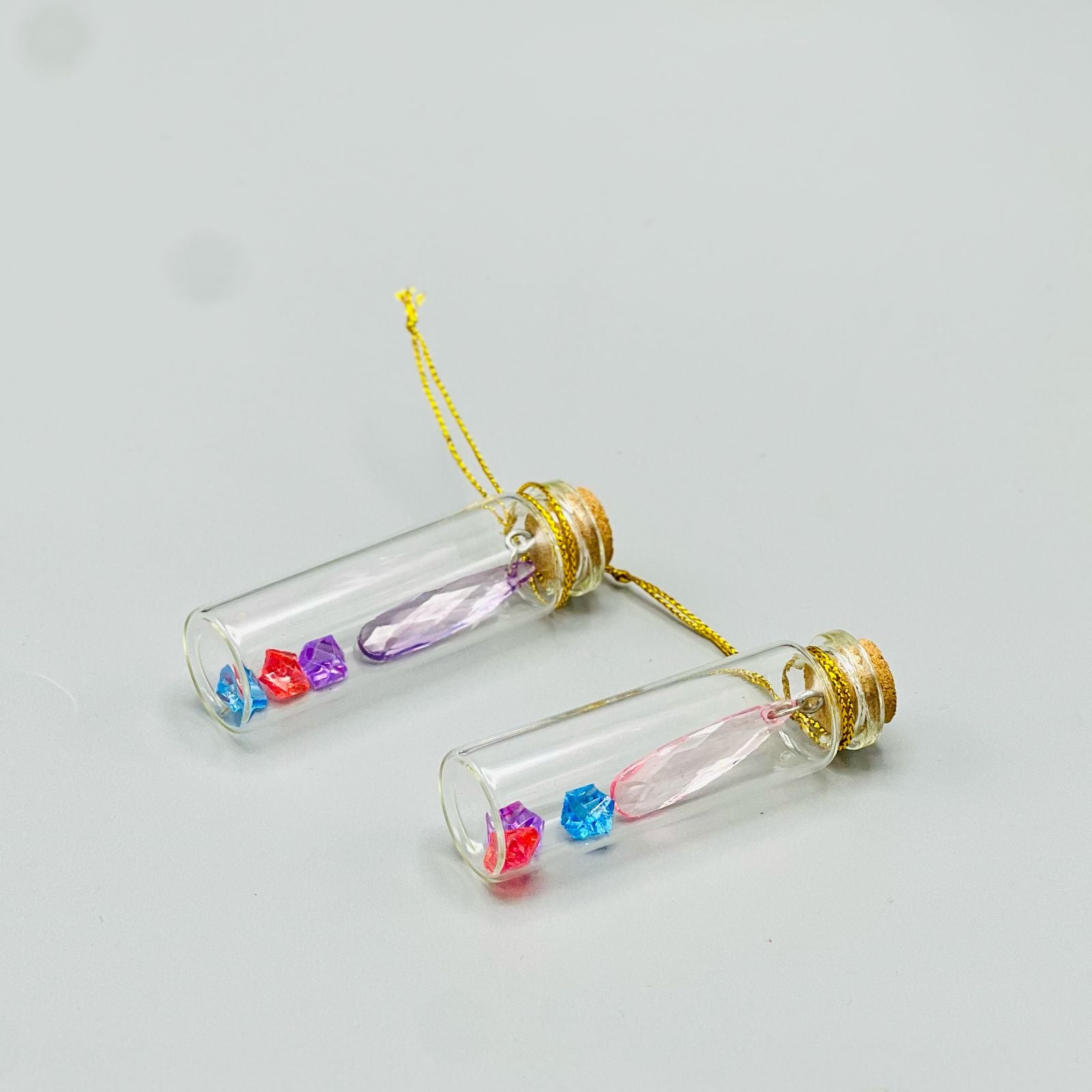 Crystal Stone Mini Message Bottle 2pc
