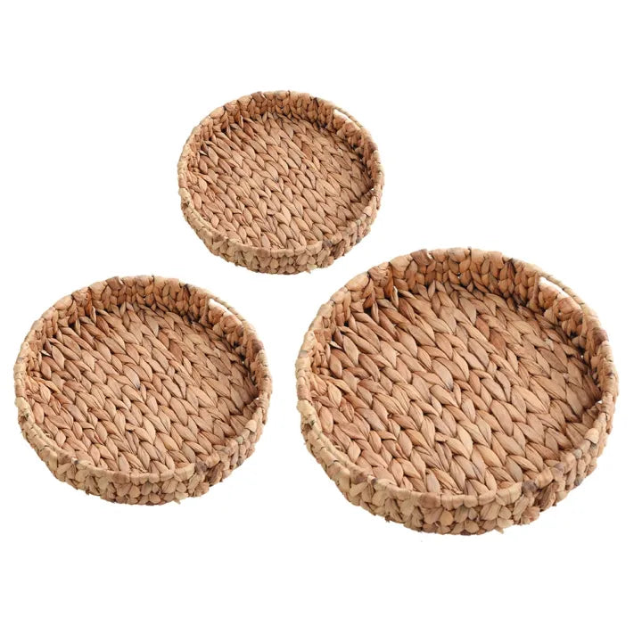 Rattan Wicker Handwoven Fruit Basket ( Set of 3 )