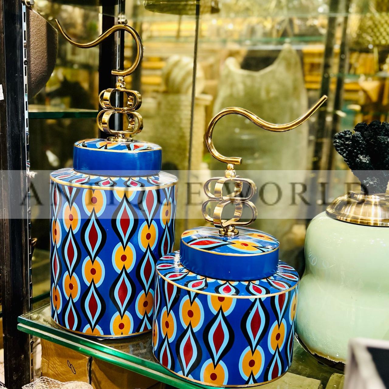 Royal Azure Jar (Set of 2)