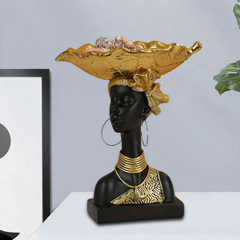 Handcrafted African Woman Head Statue