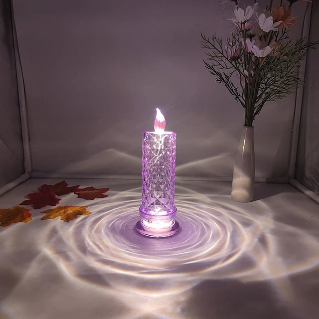 Rose Shadow Flameless LED Candles( Set Of 2)