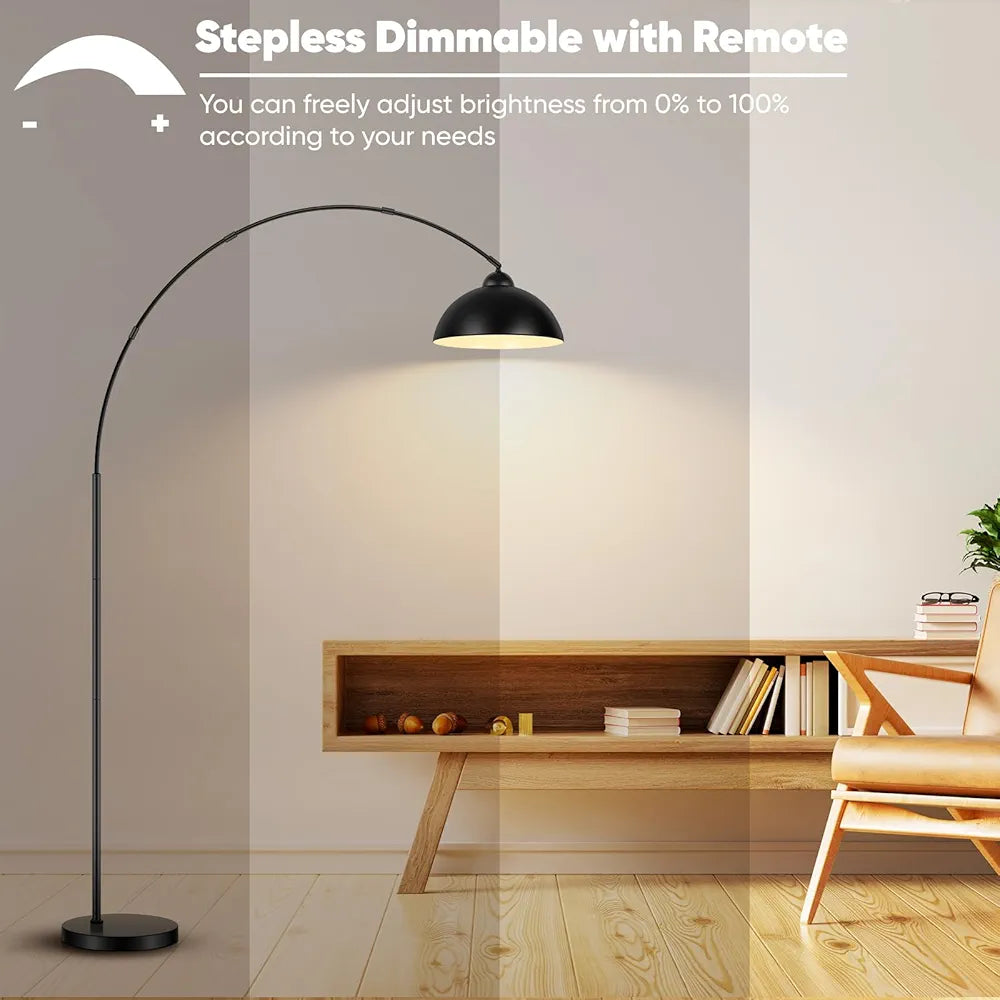 Modern Standing Arc Floor Lamp with LED Bulb