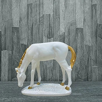 Polyresin White Horse Idol Statue