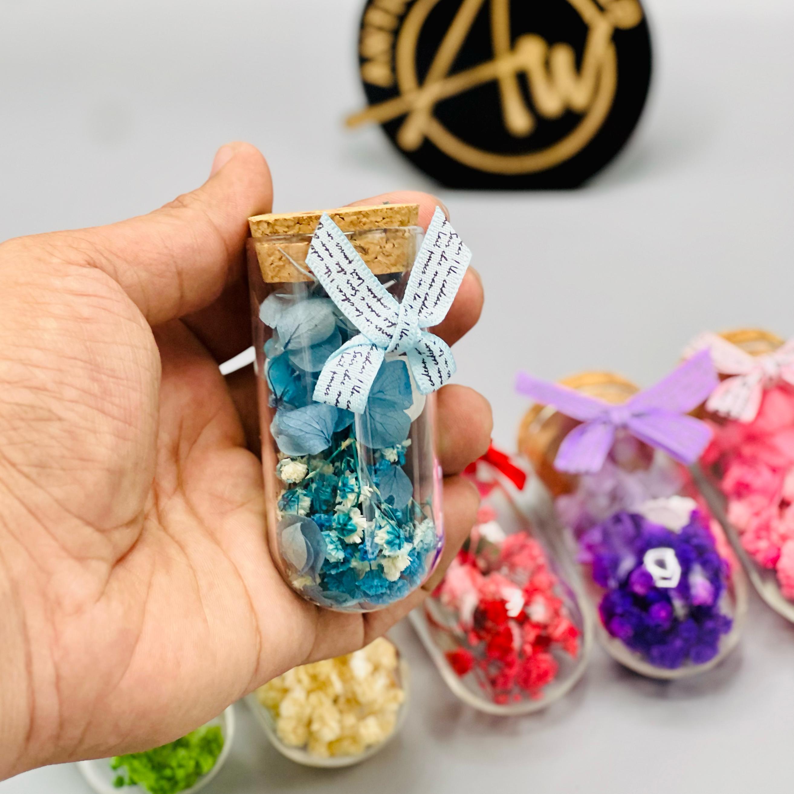 Stylish Floral Message Bottle ( Set of 2 )