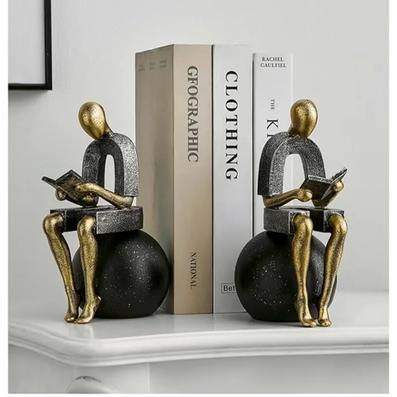 Modern Decorative Abstract Reading Figure Sculpture