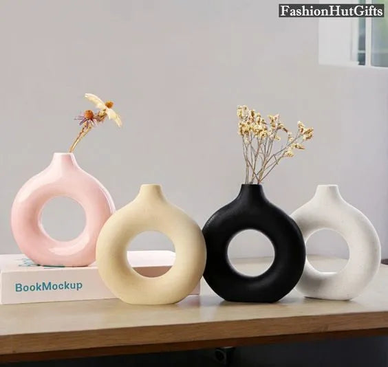 Donut Shaped Vase Decor