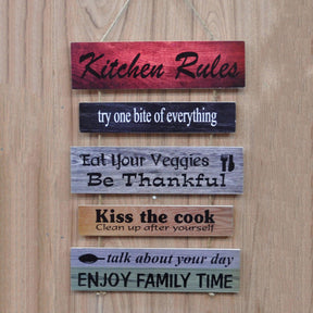 Kitchen Rules Wall Hanging 1