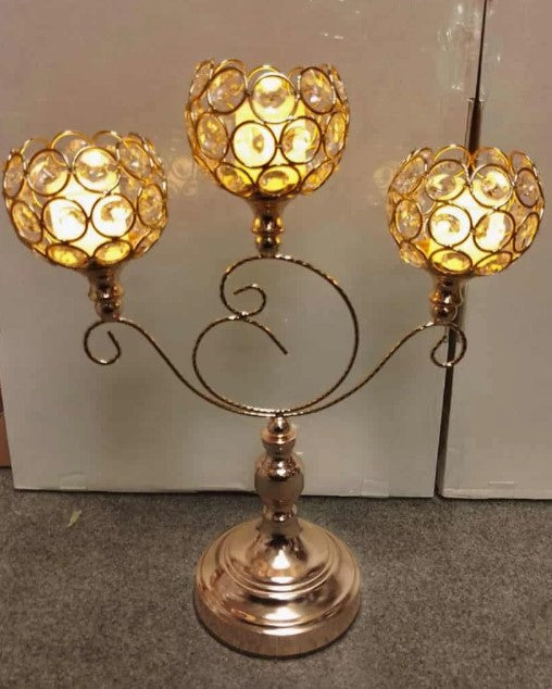 Retro Luxury Candle Table Decoration Candle Lamp Props