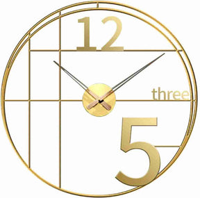 Modern Design Metallic Wall Clock