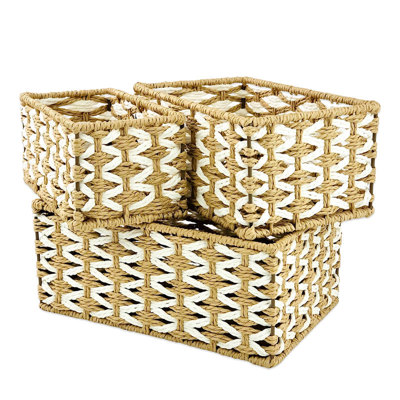 Rectangular Jute Towel Basket (Set of 3)