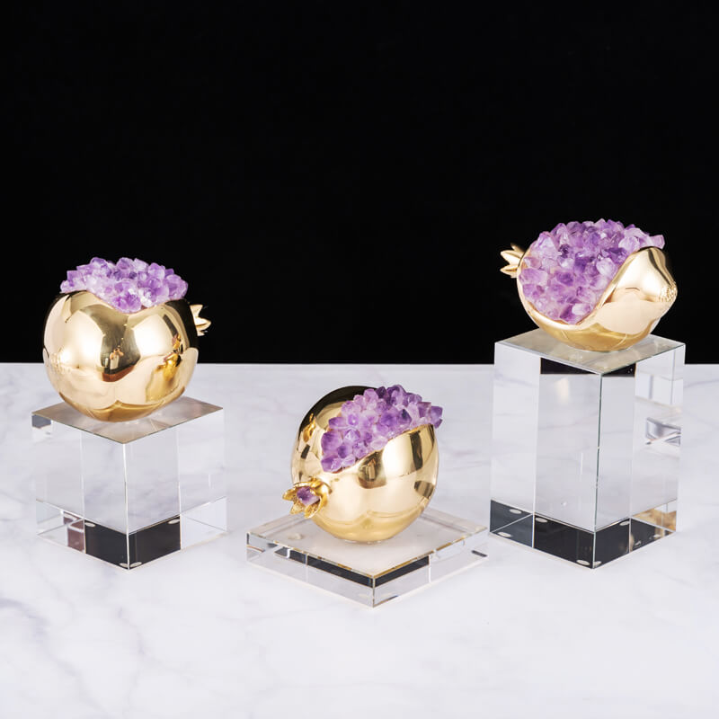 Modern Brass Pomegranate Decoration