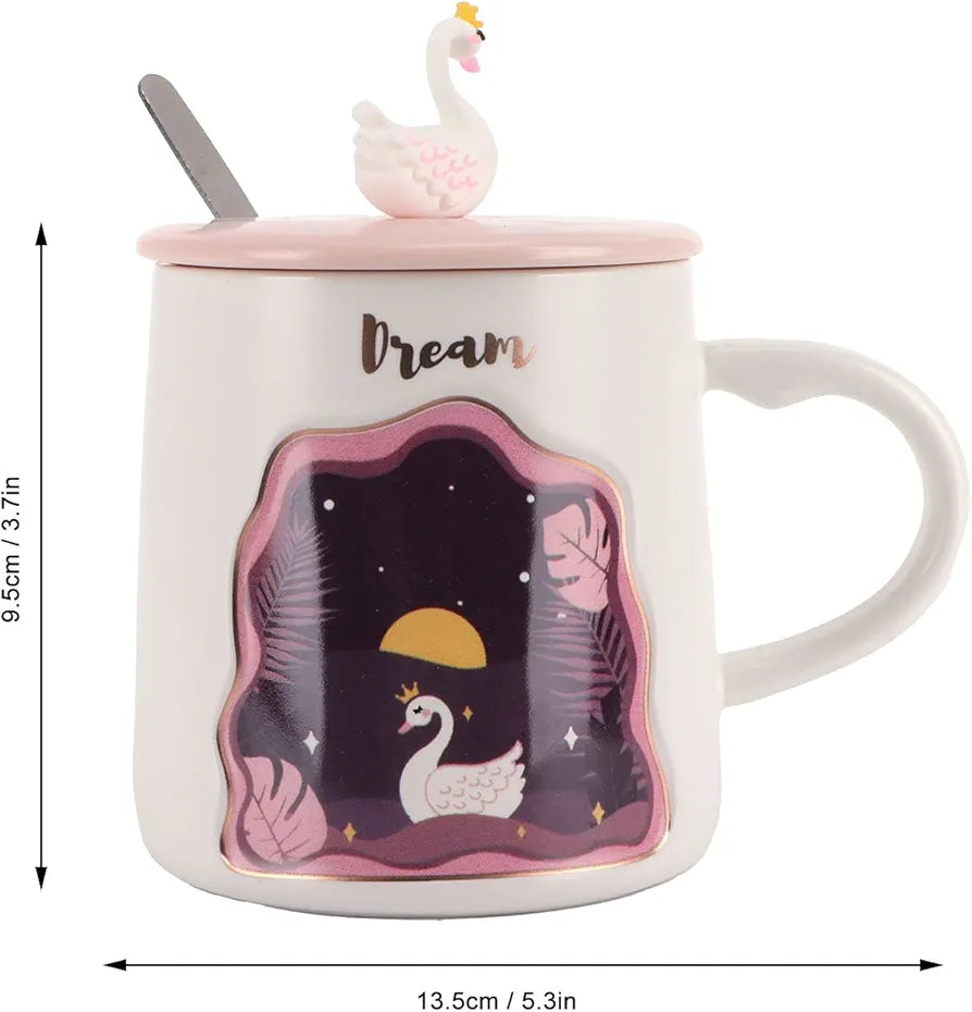 Ceramic Mug,Embossed Animal Cup Cartoon Cup Coffee Cup