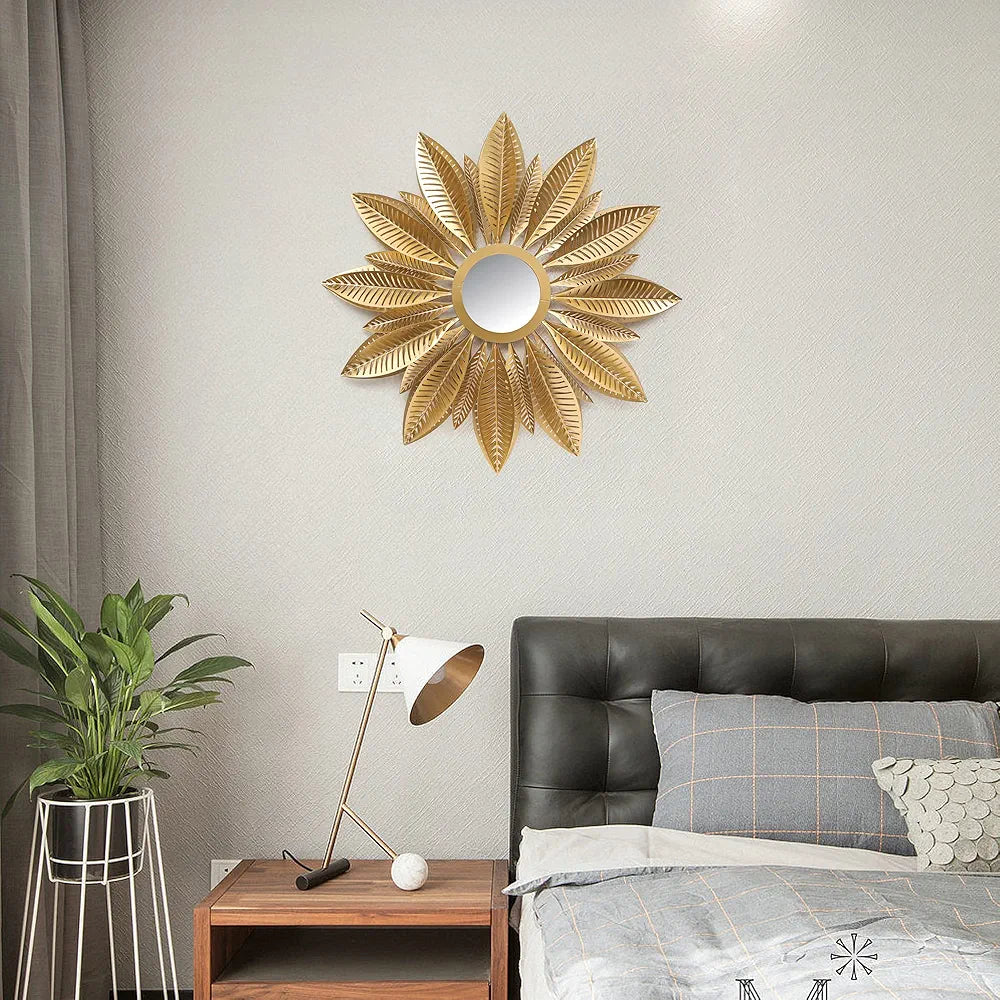 Golden Sunburst Wall Hanging Mirrors