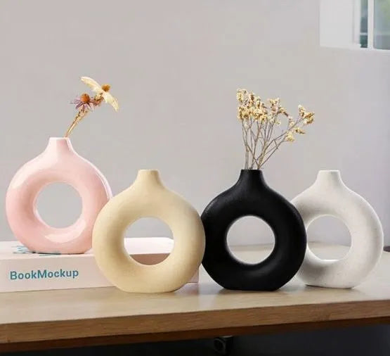 Donut Shaped Vase Decor