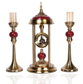 Clock With Candle Holders