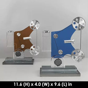 Film Projector Crystal Decor Figurines