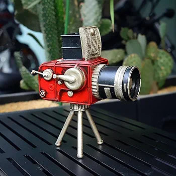 Parsaho Vintage Tripod Camera Model Metal Sculpture