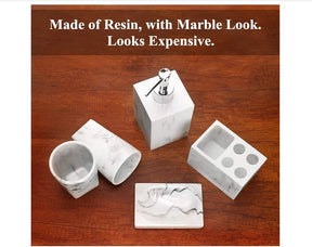 Bathroom Accessories  Resin Marble Look