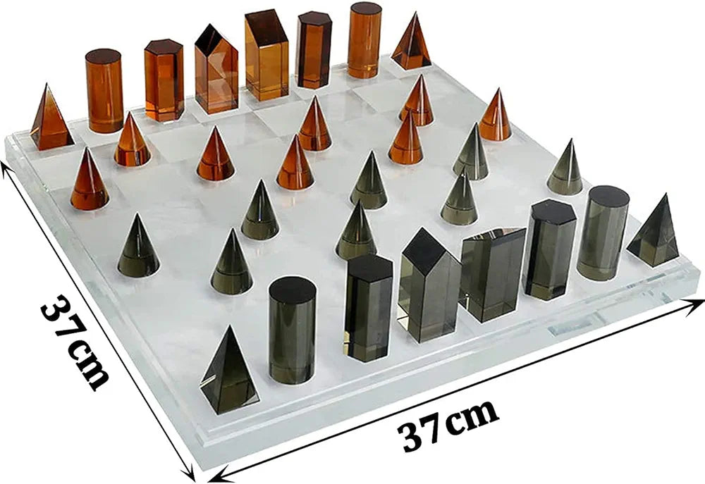 Fine Glass Chess Game Set K9