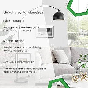 Modern Standing Arc Floor Lamp with LED Bulb