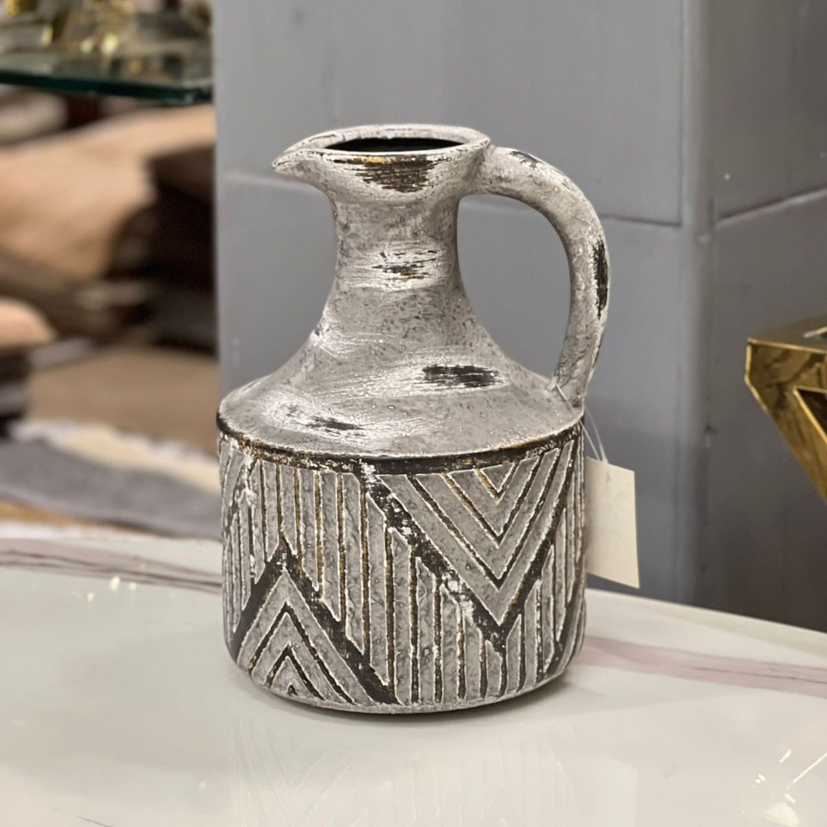 Retro Old Single Ear Pot Ceramic Vase