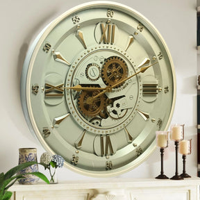 Gears Clock Ireland Line Wall Clock Round