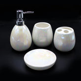 Housewares Multi Colour 4Pcs Ceramic Bathroom Set