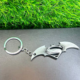 Batman vs Superman: Brushed Silver Keychain