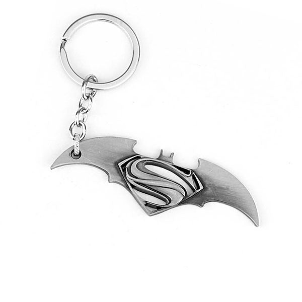 Batman vs Superman: Brushed Silver Keychain